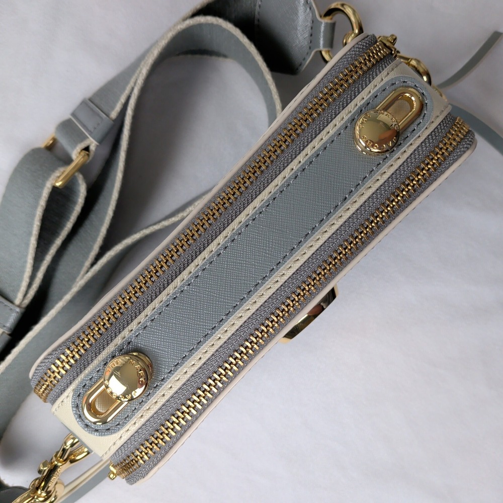 Marc Jacobs The Sure Shot Large Snapshot Crossbody Purse Gray M0015898 - Picture 5 of 16